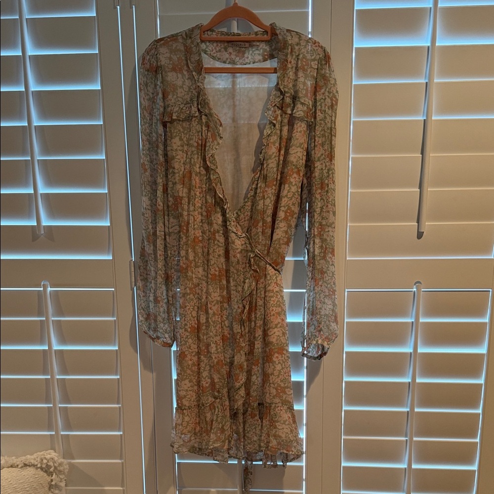 ESQUALO Green and Pink Floral Dress